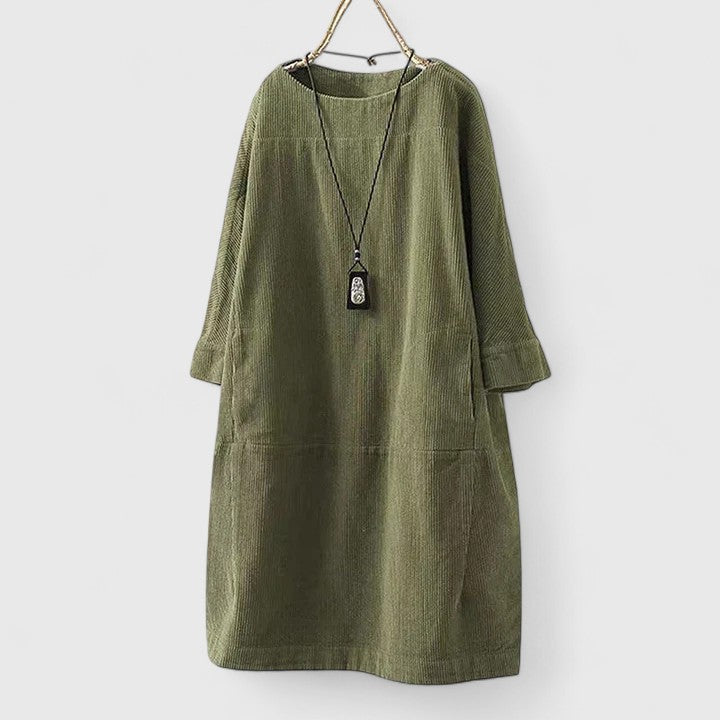 Lorra™ Vestido midi vintage cómodo