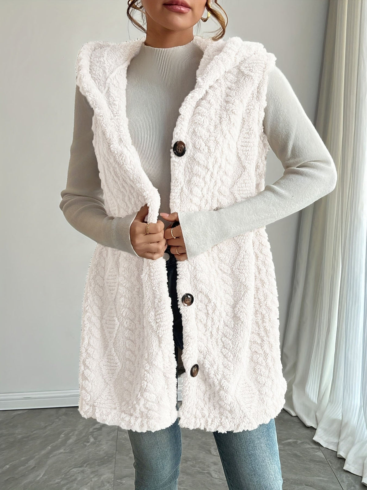 Evanna | Chaleco con capucha sin mangas