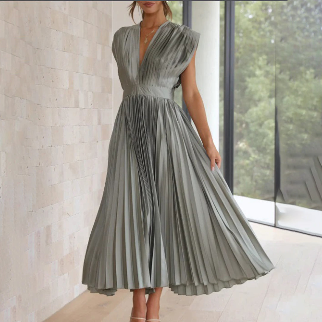 Annabelle | Vestido Midi Plisado Atemporal