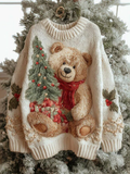 NoelBear™ | Jersey de punto navideño y acogedor
