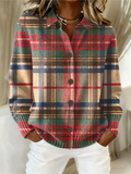 Gloria | Chaqueta de Punto de Cuadros Multicolor