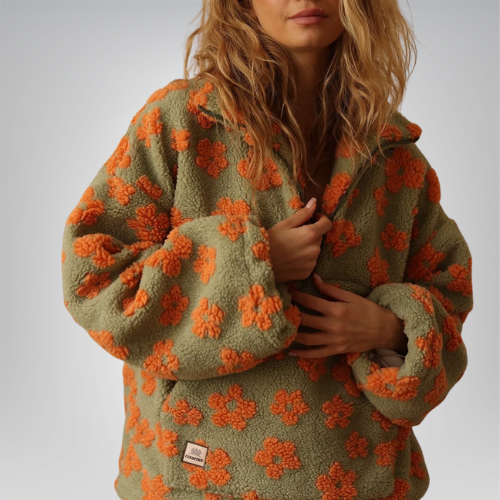 Daisy | Chaqueta polar con estampado floral