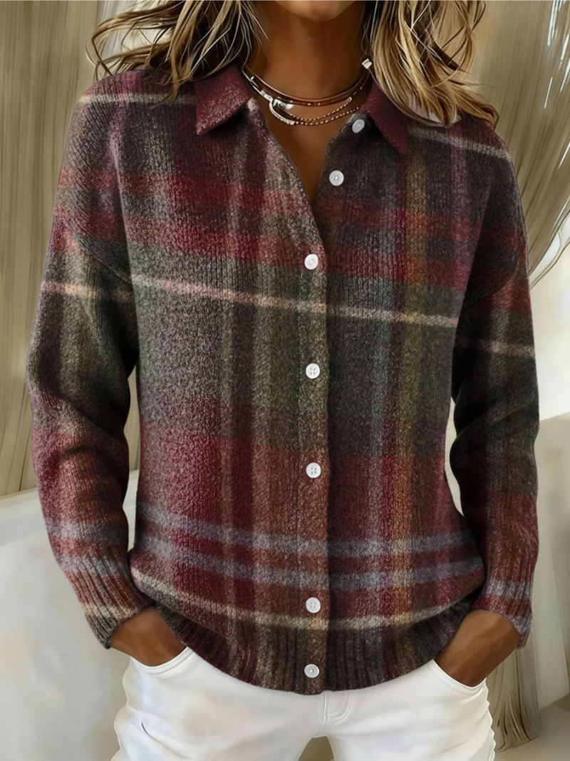 Eleanor | Chaqueta de punto clásica de cuadros