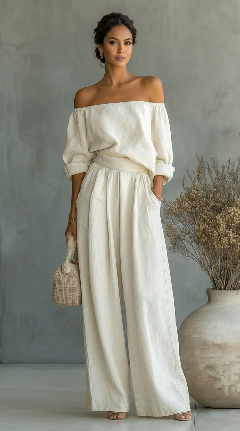 Liliána™ – Conjunto exclusivo con efecto lino para un verano con estilo • S1