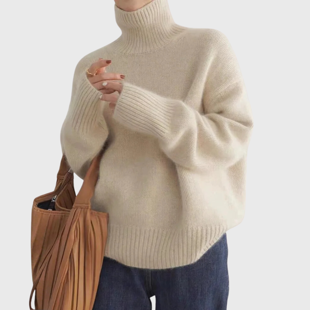 Isabella | Jersey de cachemir de cuello alto
