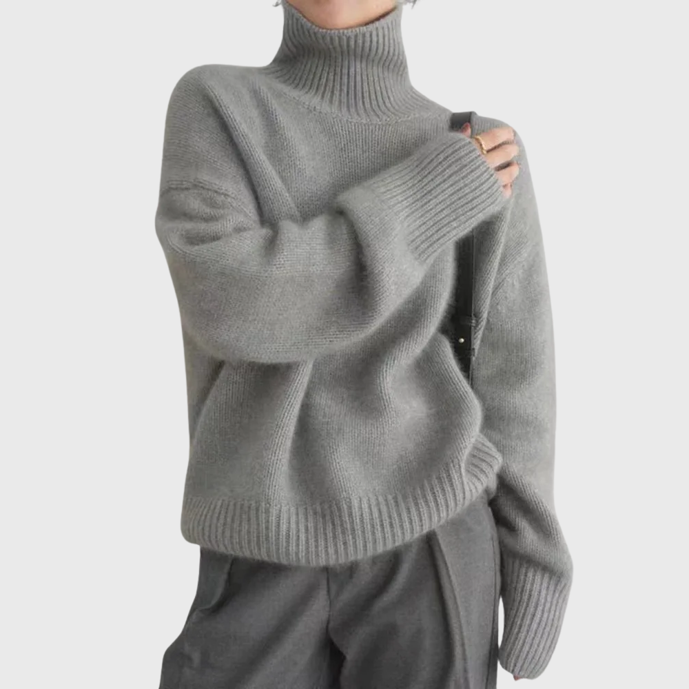 Isabella | Jersey de cachemir de cuello alto