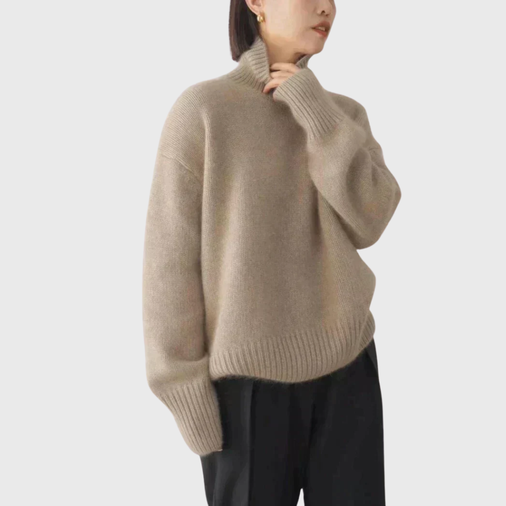 Isabella | Jersey de cachemir de cuello alto