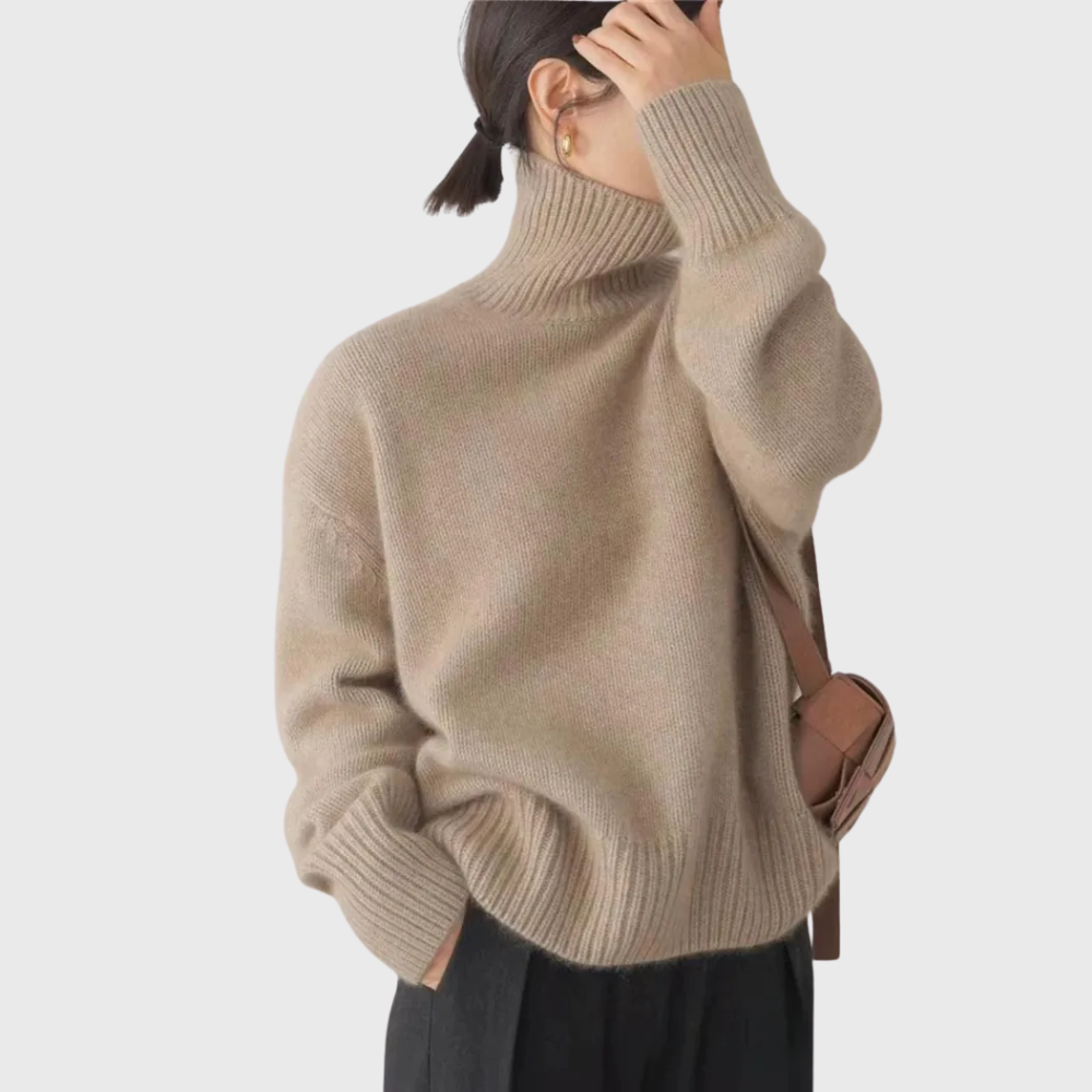 Isabella | Jersey de cachemir de cuello alto