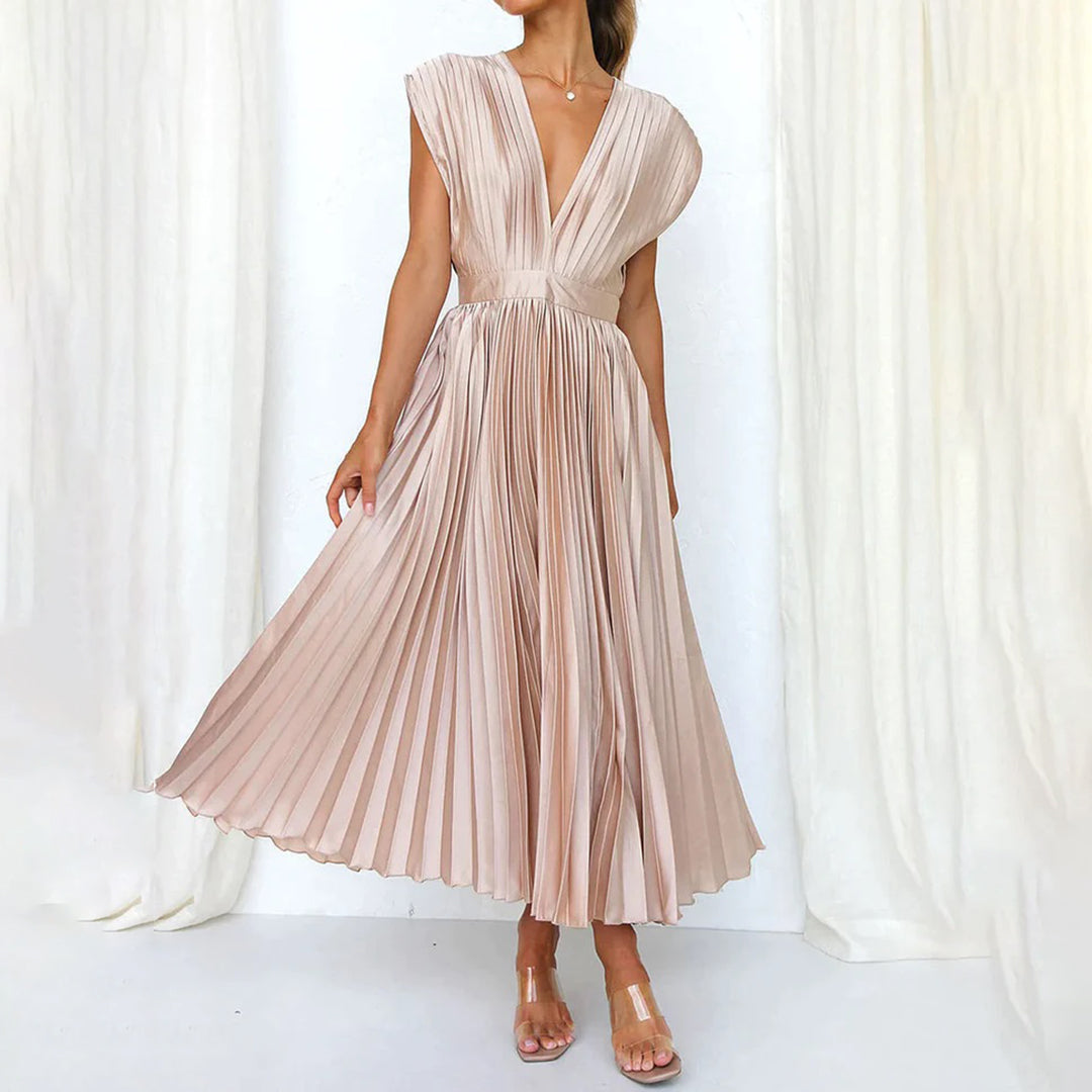 Annabelle | Vestido Midi Plisado Atemporal