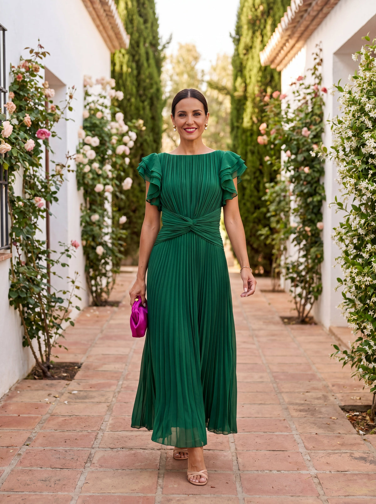 Hazel | Vestido midi con lazada delantera