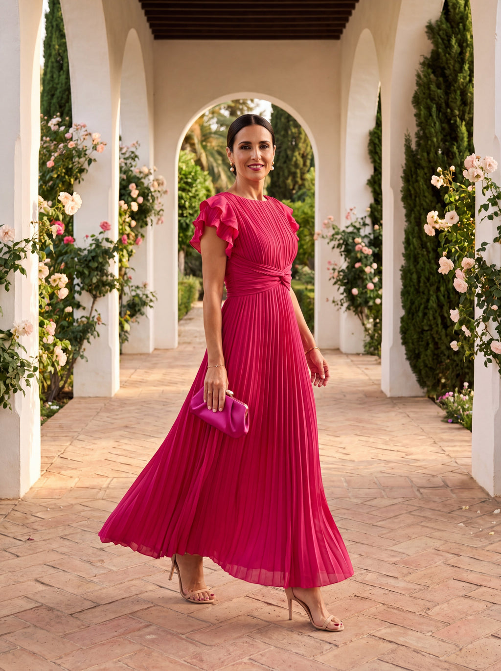 Hazel | Vestido midi con lazada delantera