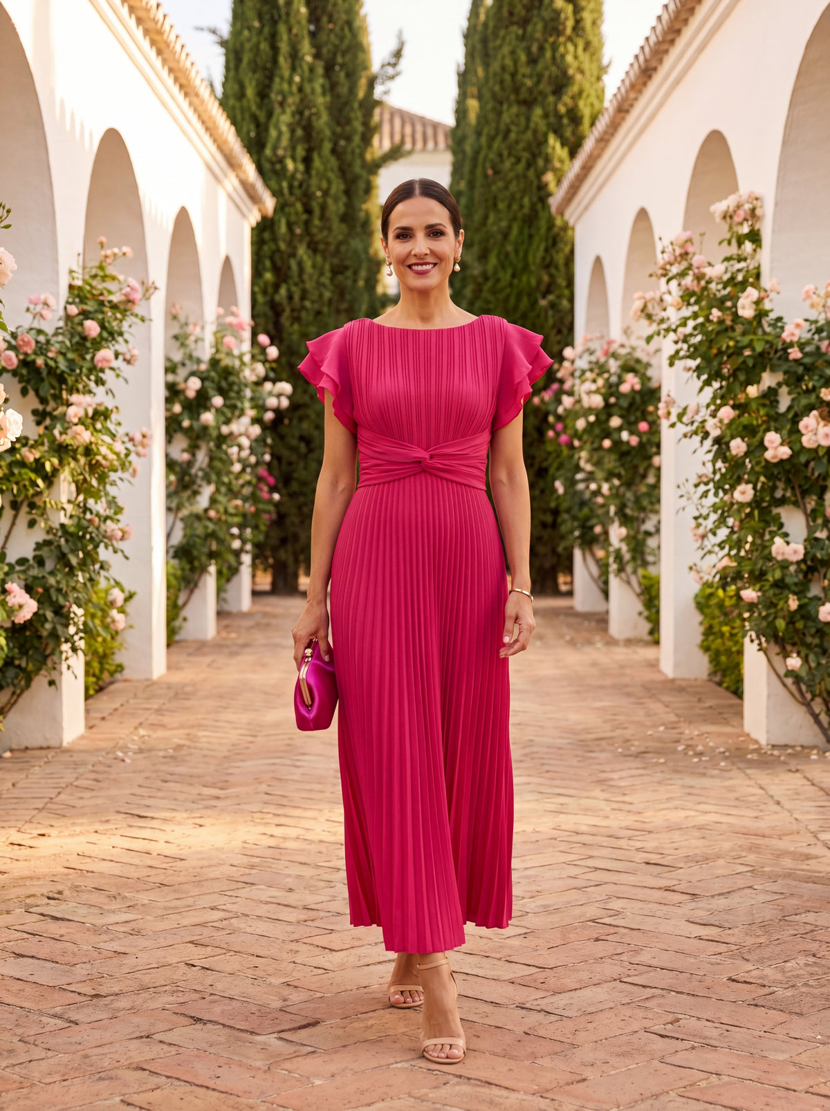 Hazel | Vestido midi con lazada delantera