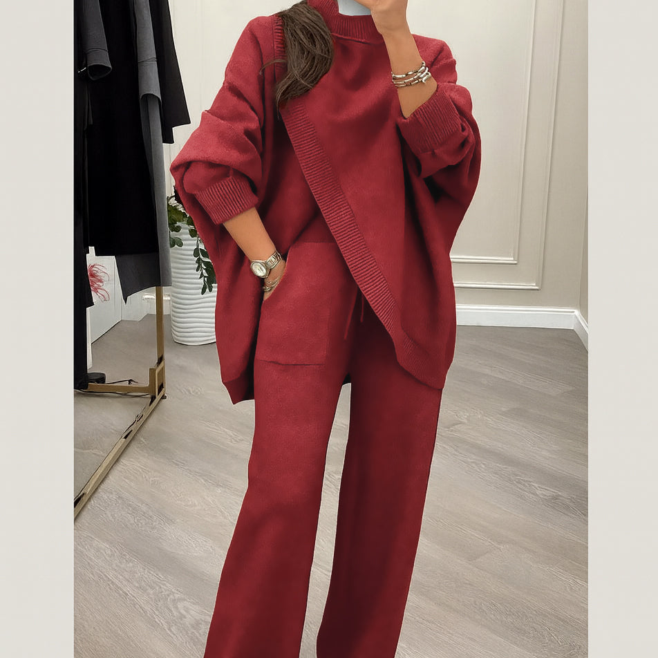 Serena Luxe, conjunto de punto asimétrico