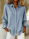 Jacqueline™ | Camisa Abotonada de Rayas
