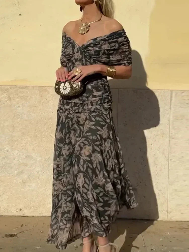 Hayden™ Vestido largo floral con escote en V
