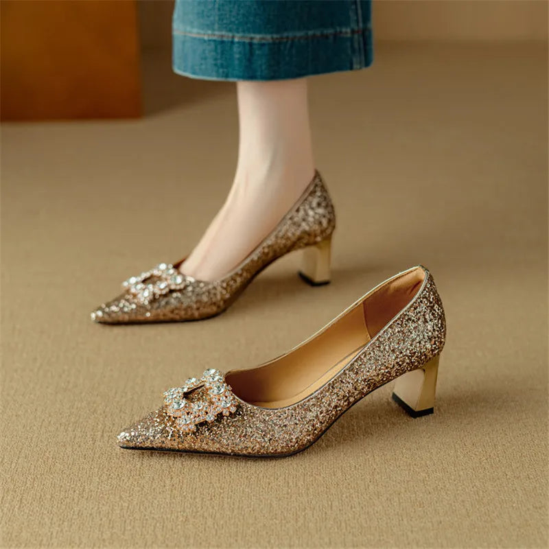 Zapatos de Salón con Purpurina Gloria
