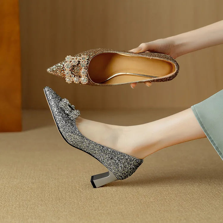 Zapatos de Salón con Purpurina Gloria