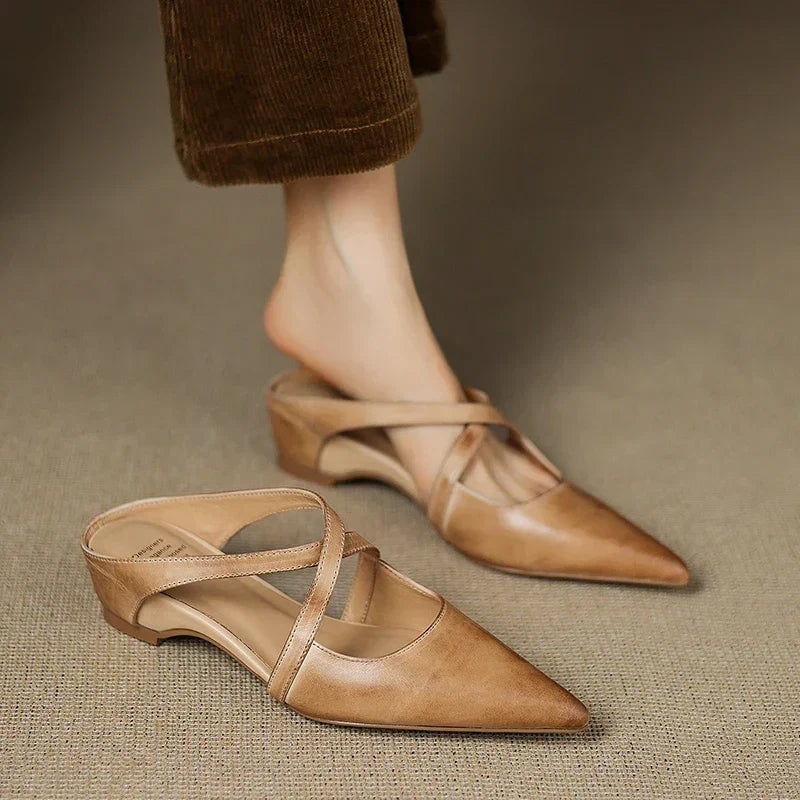 Aluna™ | Mules de piel auténtica