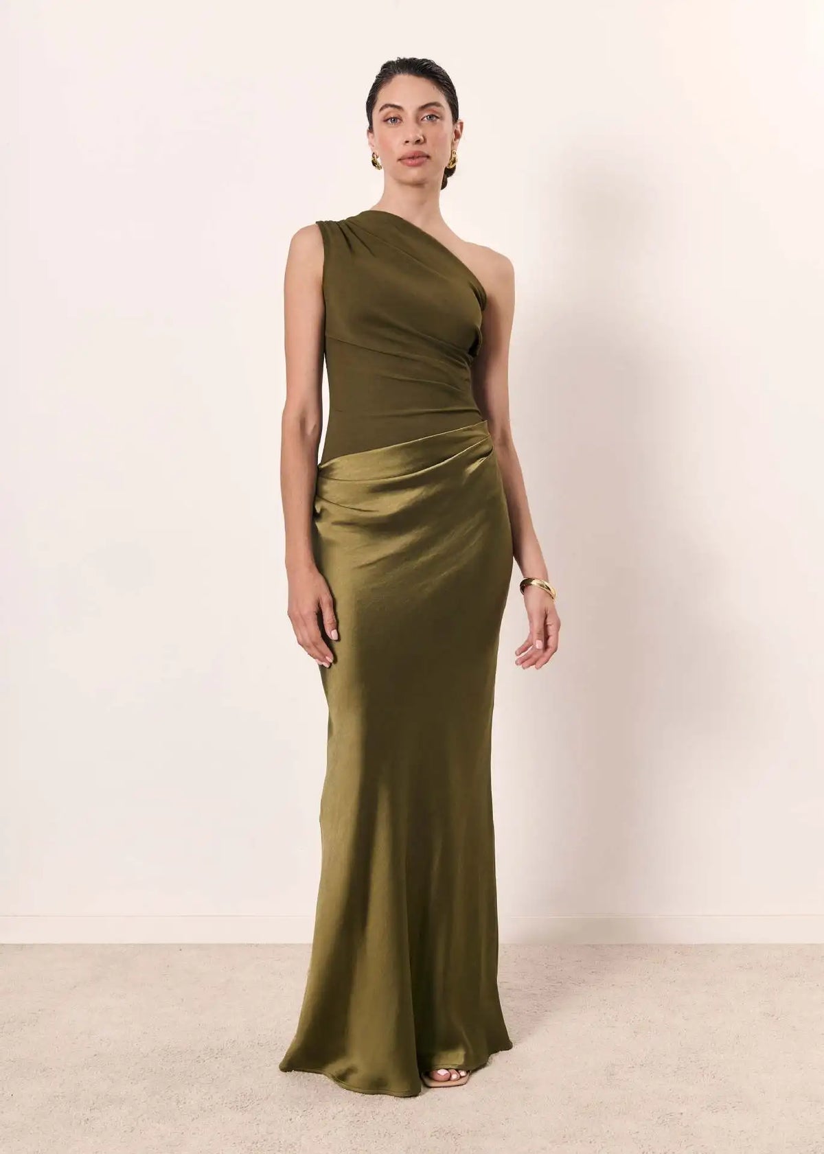 Anneliese | Vestido Maxi de Columna con un Hombro
