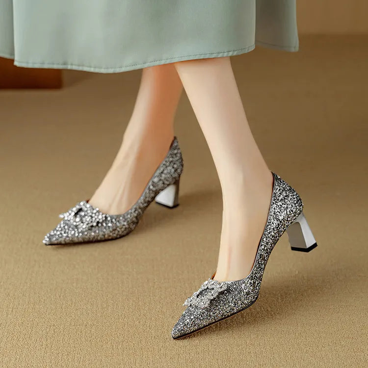 Zapatos de Salón con Purpurina Gloria