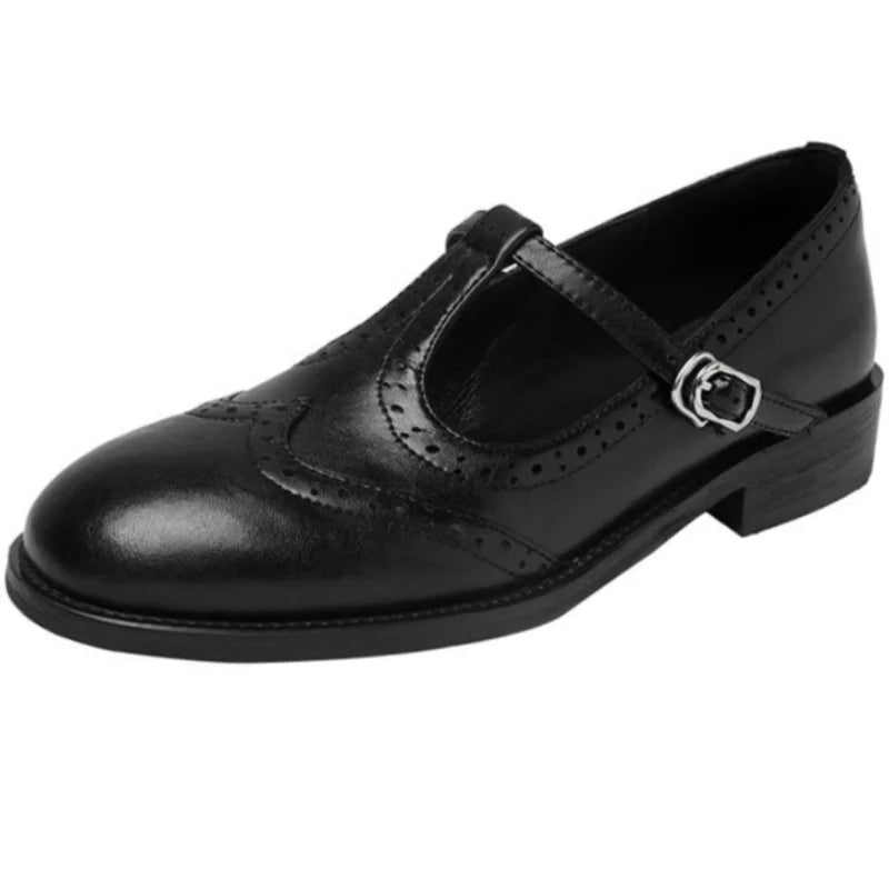 Zapatos Mary Jane Elegantes con Tira en T