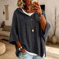 Camille – Jersey Poncho Gris Antracita