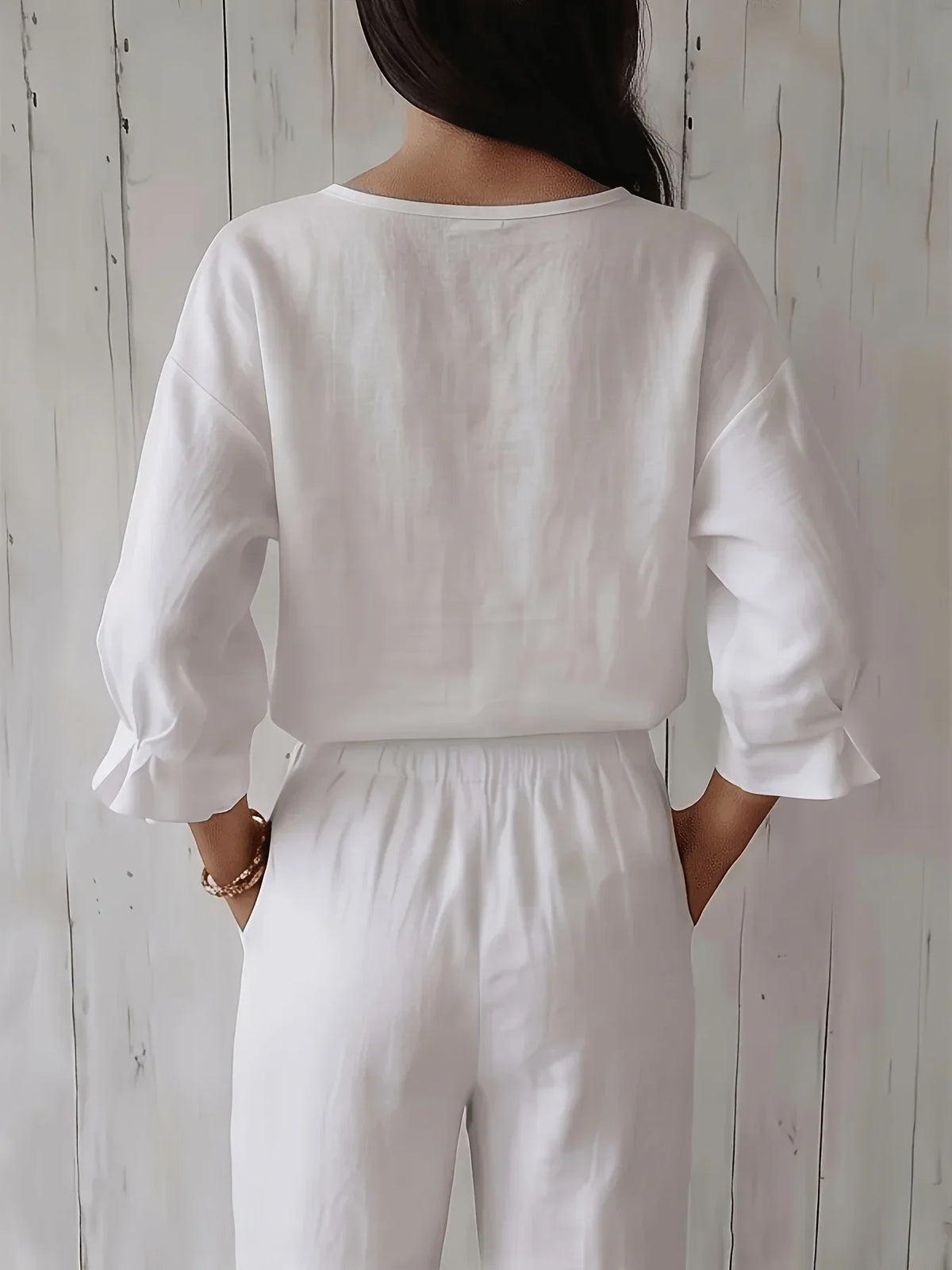 Sabrina - Blusa relajada con escote cuadrado