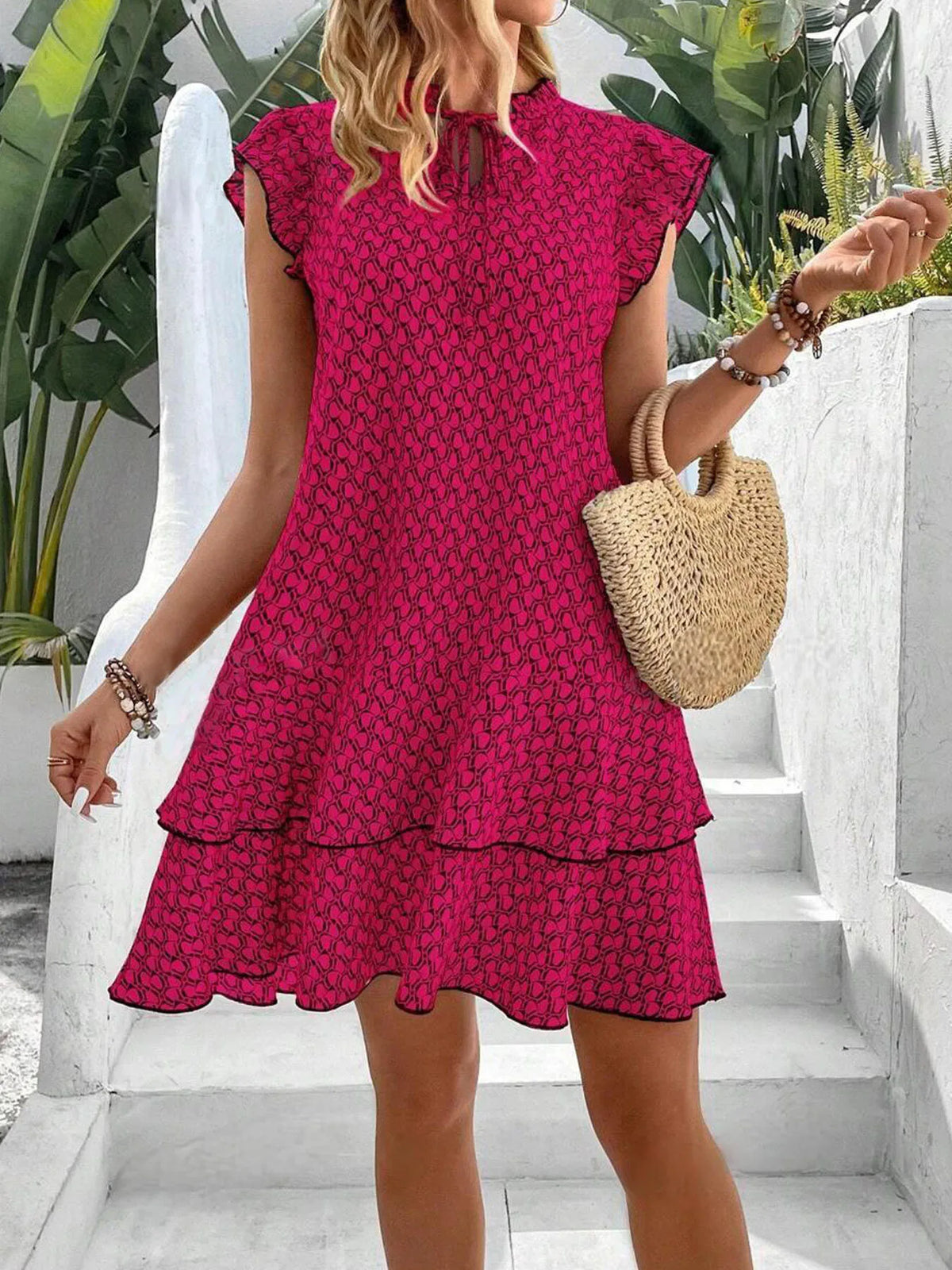 Hattie | Vestido Fluido Escalonado con Volantes