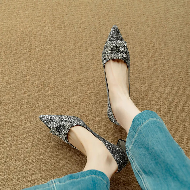 Zapatos de Salón con Purpurina Gloria