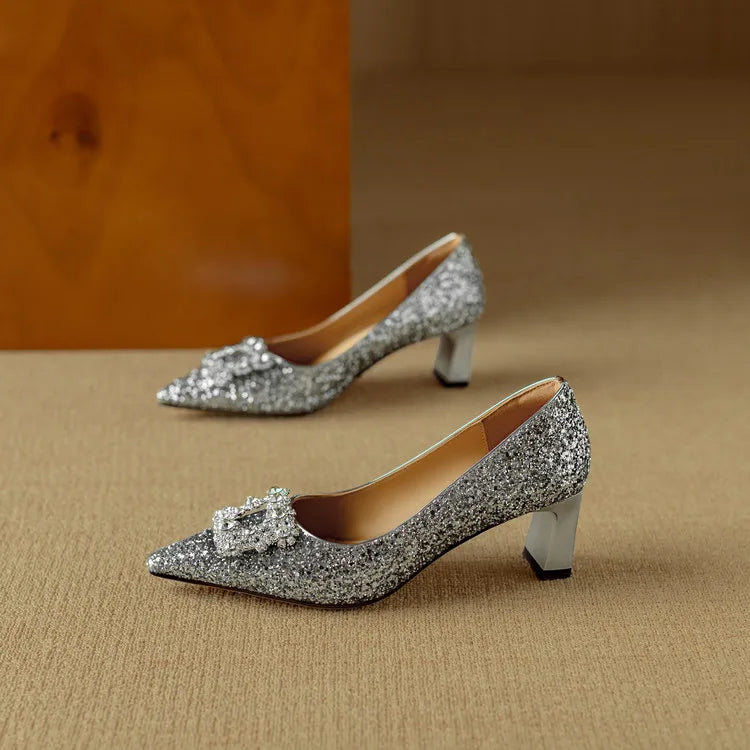 Zapatos de Salón con Purpurina Gloria