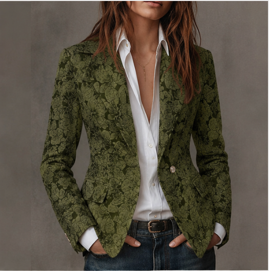 Estela | Blazer Jacquard Cachemir Entallado