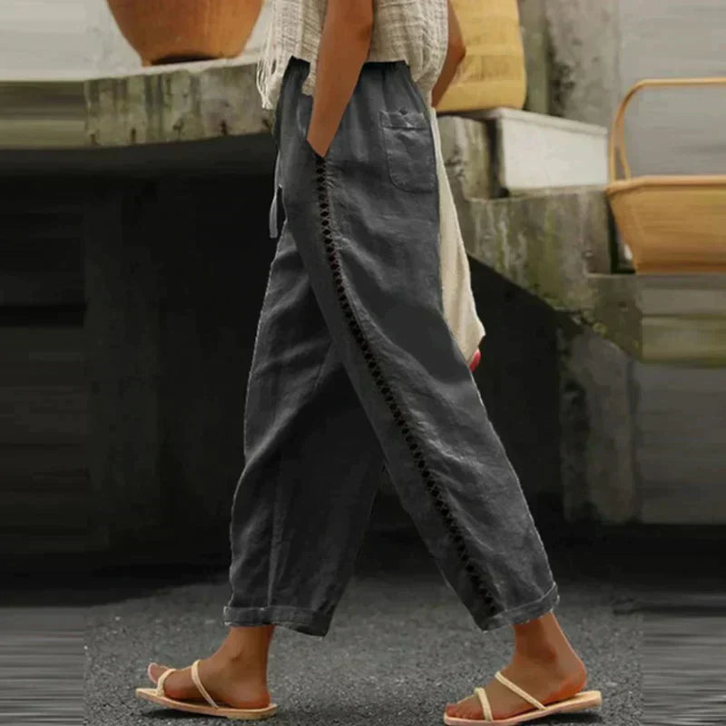 Pantalón de Mujer | Cintura Alta de Rayas