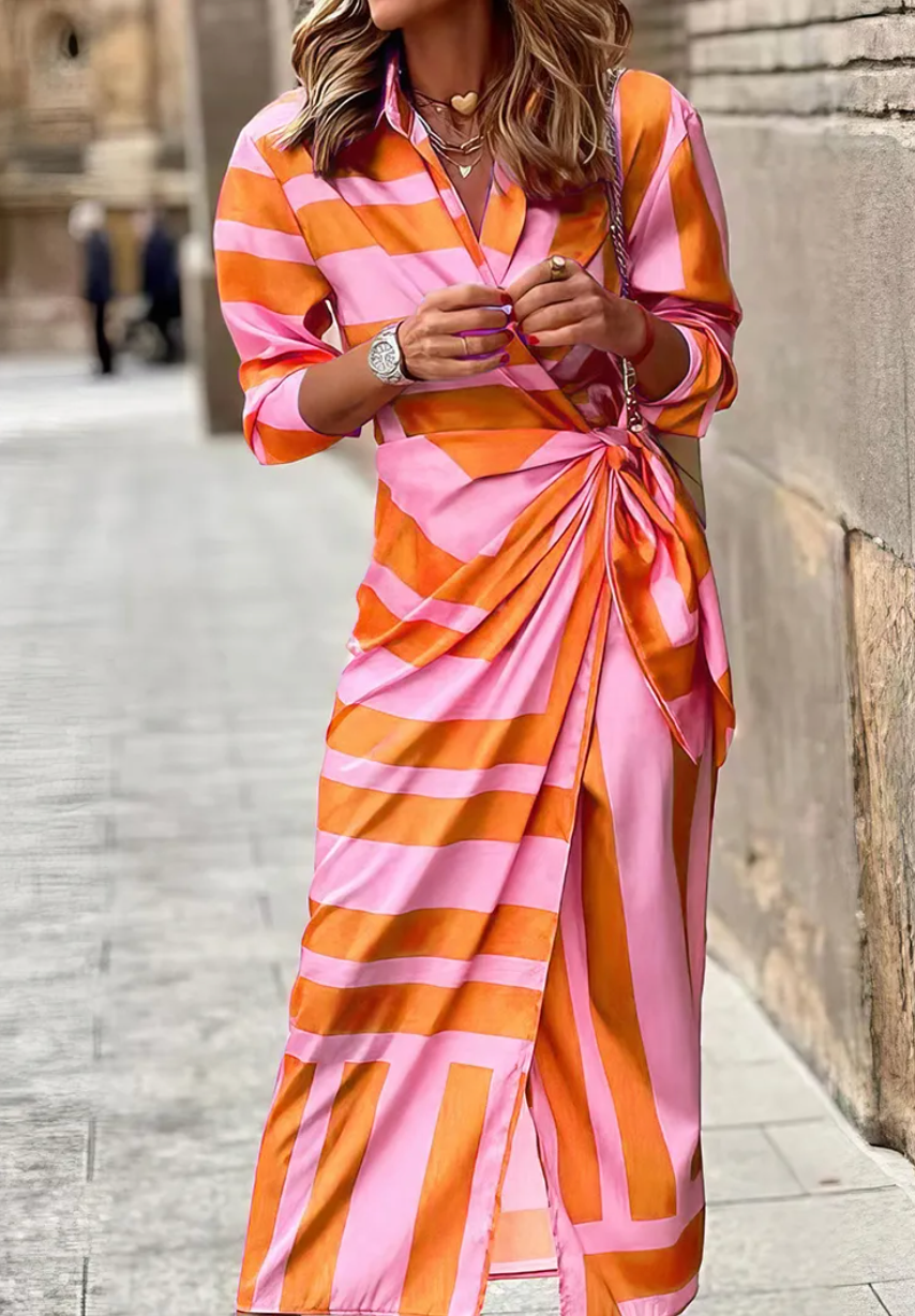 Laurel | Vestido Cruzado con Nudo Frontal