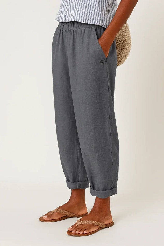 Larson - Pantalón de Lino y Algodón Ligero
