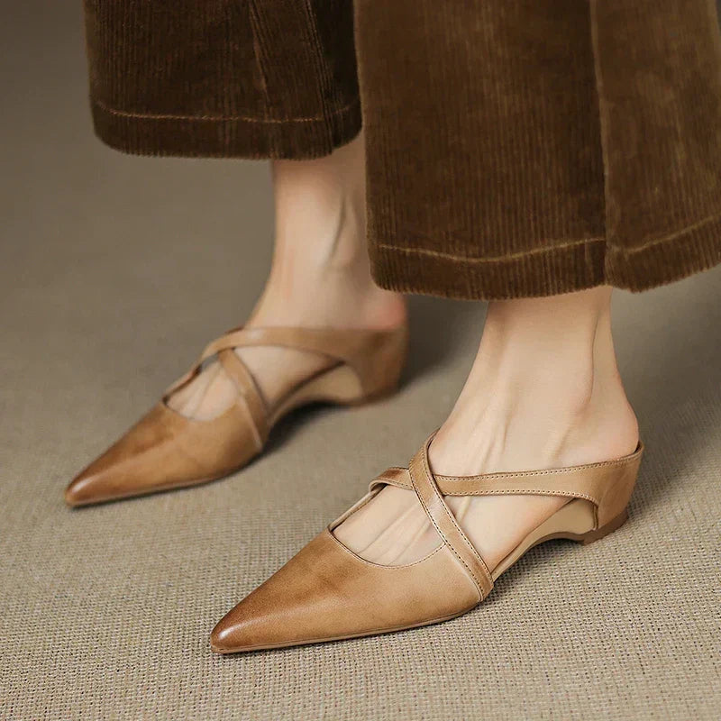 Aluna™ | Mules de piel auténtica