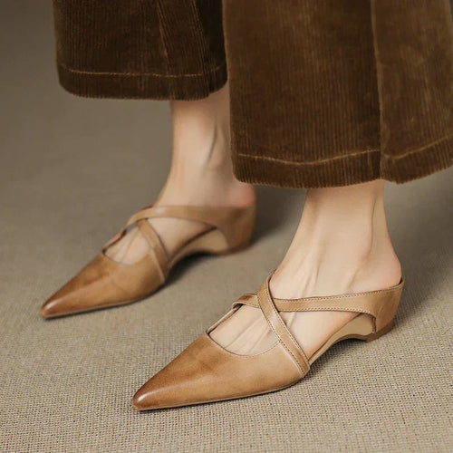 Aluna™ | Mules de piel auténtica