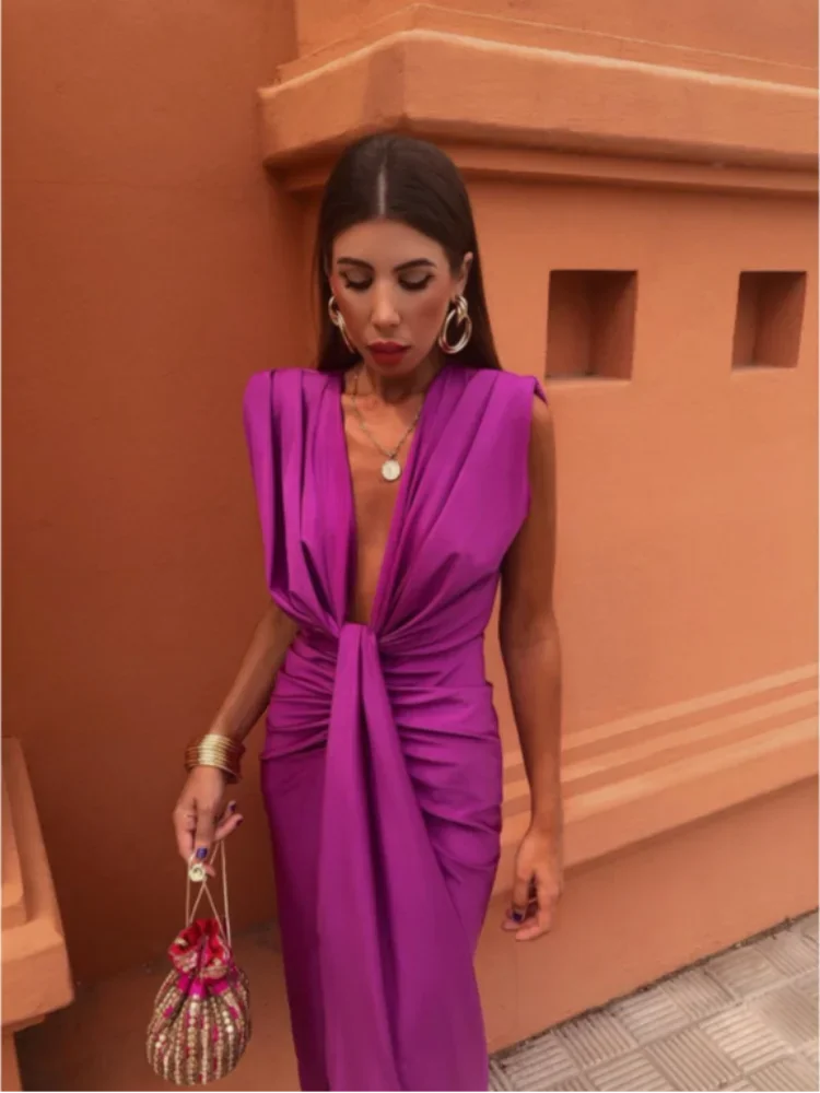 Yvette | Vestido de Noche Drapeado