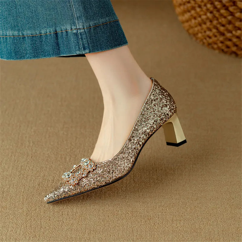 Zapatos de Salón con Purpurina Gloria