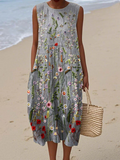Belle | Vestido Midi de Flores Silvestres