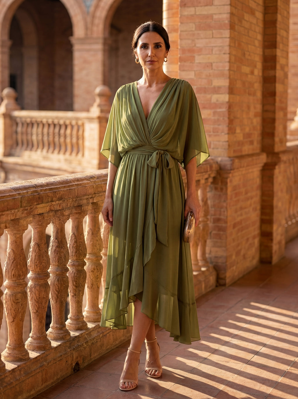 Verity | Vestido midi con escote en V