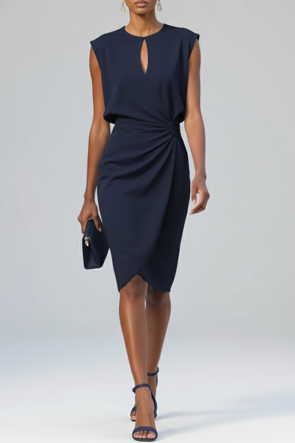 Averil | Vestido midi drapeado
