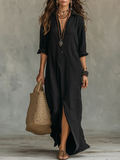 WILLOW | Vestido Largo sin Esfuerzo, Silueta Favorecedora, Versátil para el Día a Día