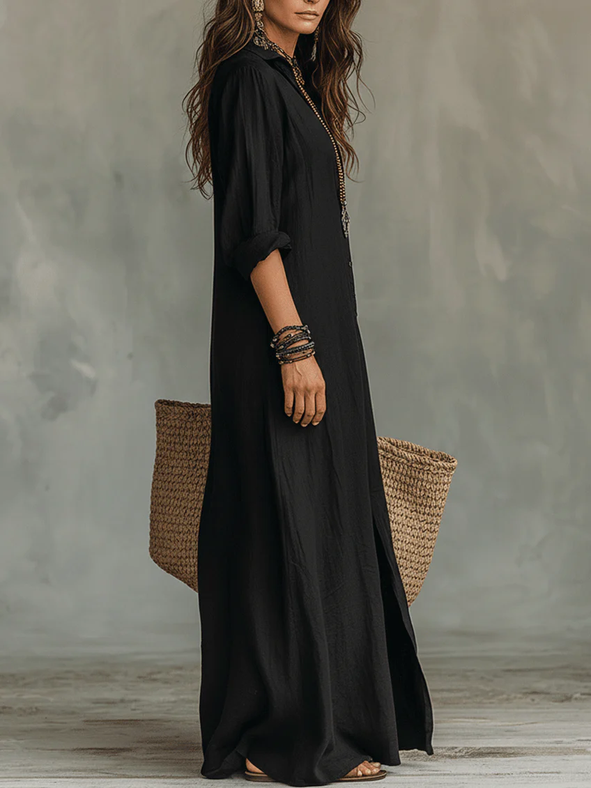 WILLOW | Vestido Largo sin Esfuerzo, Silueta Favorecedora, Versátil para el Día a Día
