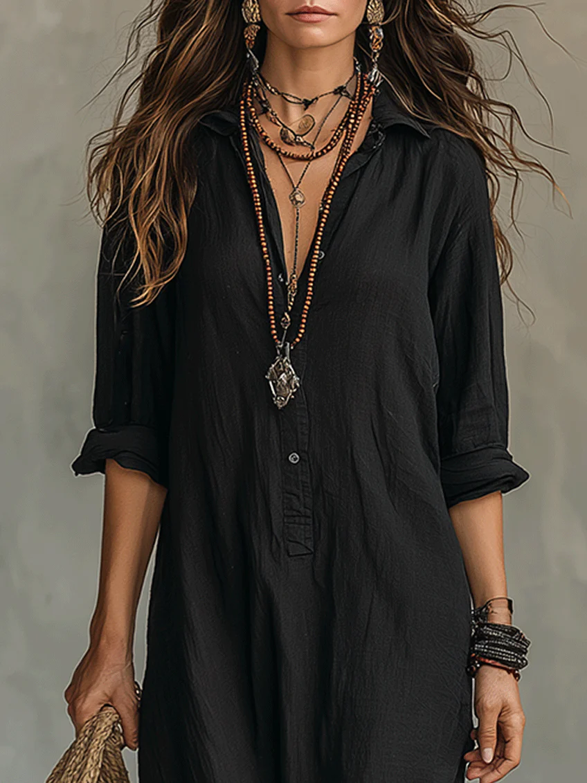 WILLOW | Vestido Largo sin Esfuerzo, Silueta Favorecedora, Versátil para el Día a Día