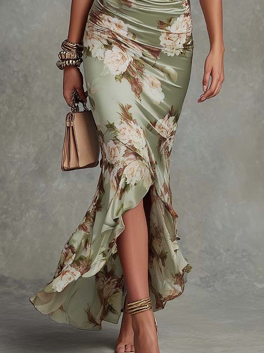 Celeste | Vestido Maxi con Estampado Floral