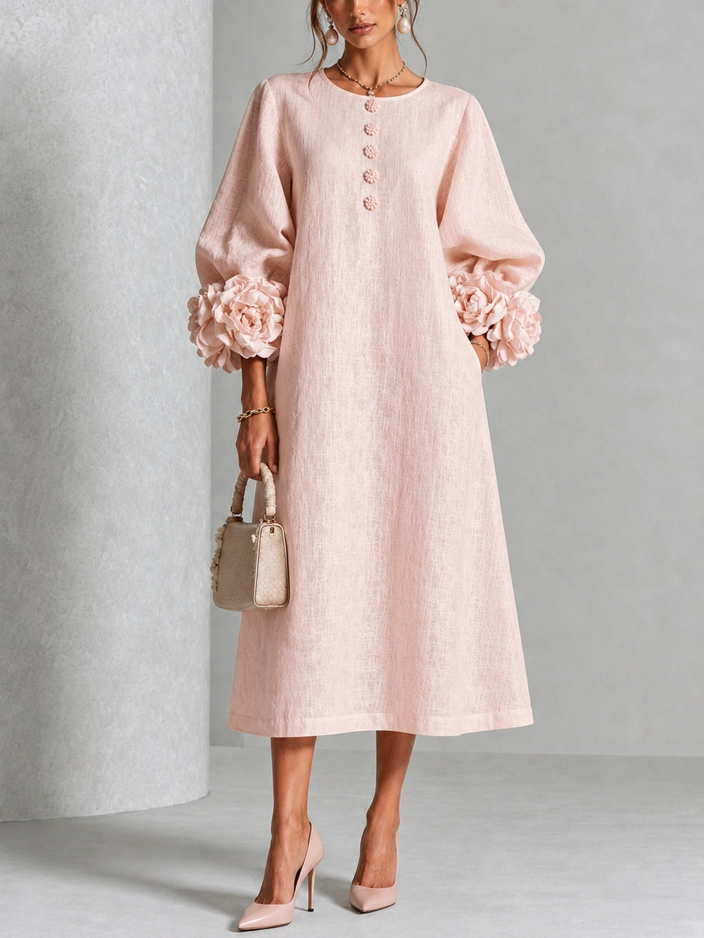 LILIANA | VESTIDO MIDI FLORAL ELEGANTE