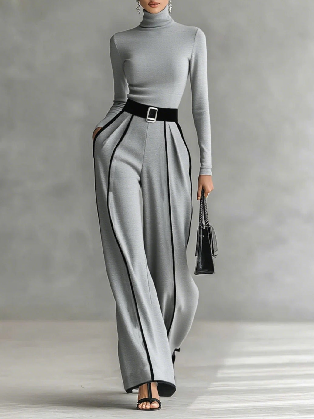 Renata | Elegante conjunto de dos piezas de pierna ancha