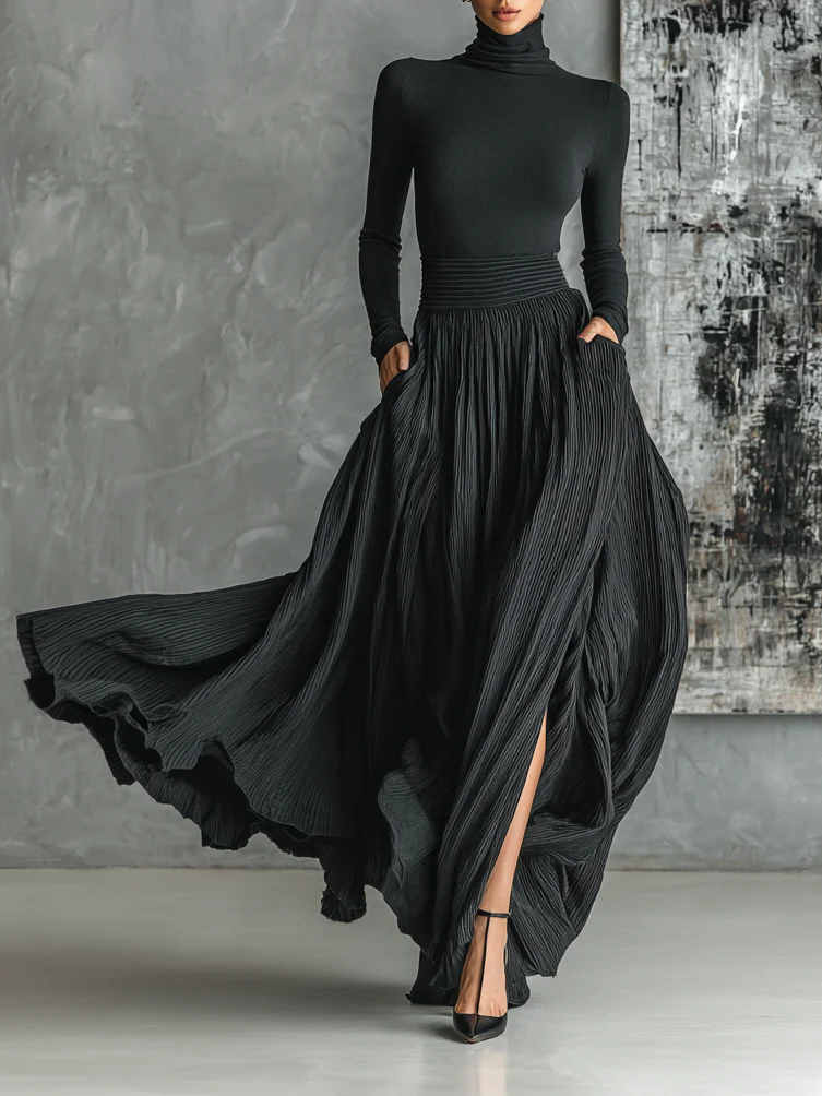 Avelina™ | Vestido largo elegante plisado