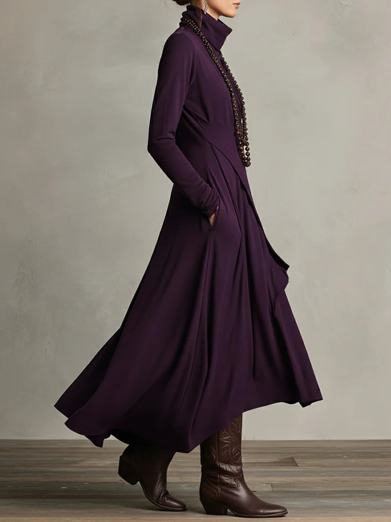 Marivelle™ | Vestido largo elegante de cuello alto