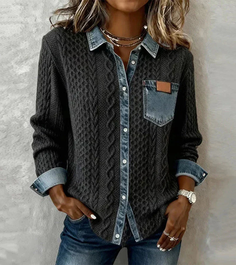 Nora | Top de punto patchwork